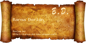 Barna Dorián névjegykártya